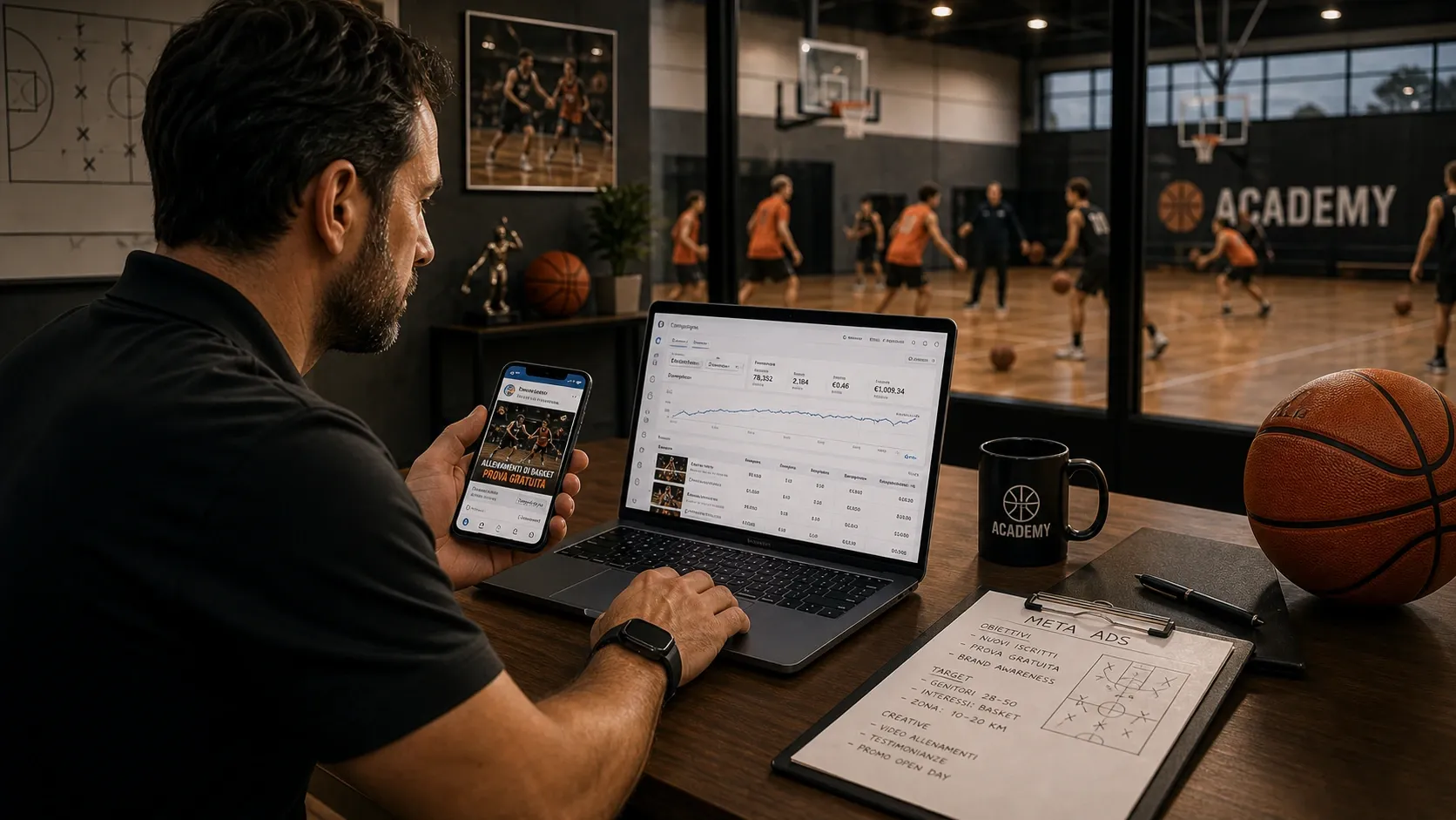 Meta Ads para Entrenadores de Baloncesto
