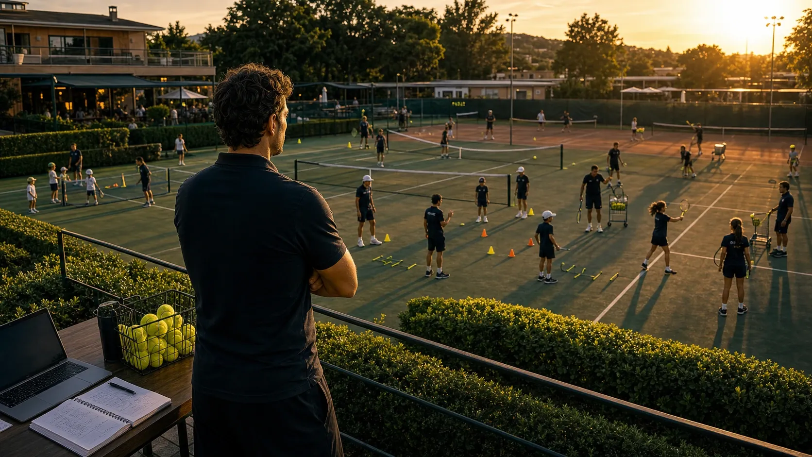 Eine Tennisschule aufbauen