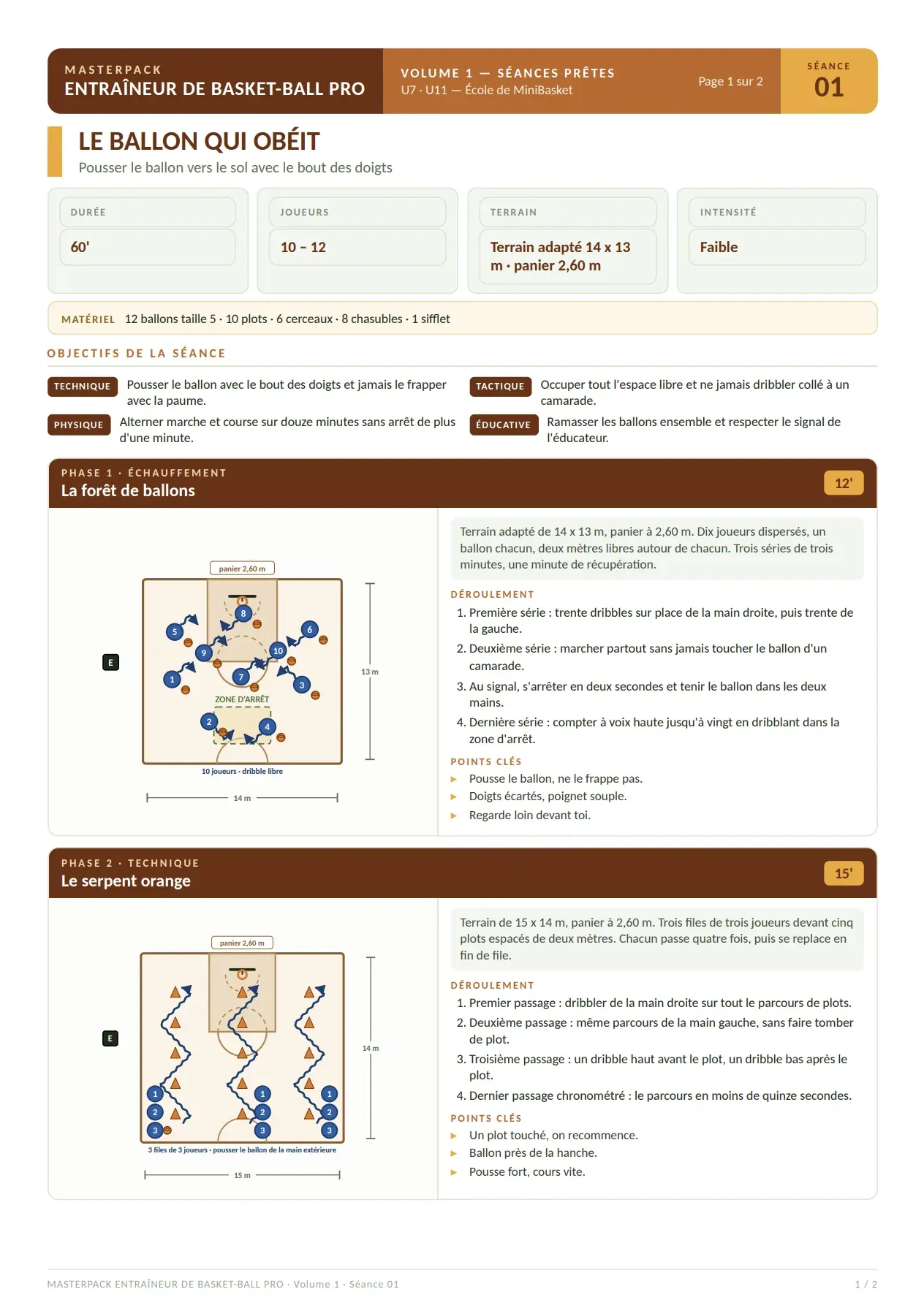 Page du MasterPack Entraîneur de Basket-Ball Pro